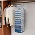 thumbnail image 2 of Organizador de armario colgante con 12 compartimentos, plegable, para ropa y accesorios, color gris, 2 of 14