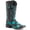 Black, variant on Men's Patchwork S-Toe Black/Teal Boots, Size: 9-D (1139350090D)