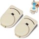 thumbnail image 1 of Otra pieza de repuesto para automóvil Paquete de 2 soportes para gafas de sol de color beige para automóvil, soporte magnético para gafas de sol de cuero, soporte universal para gafas de sol para, 1 of 5