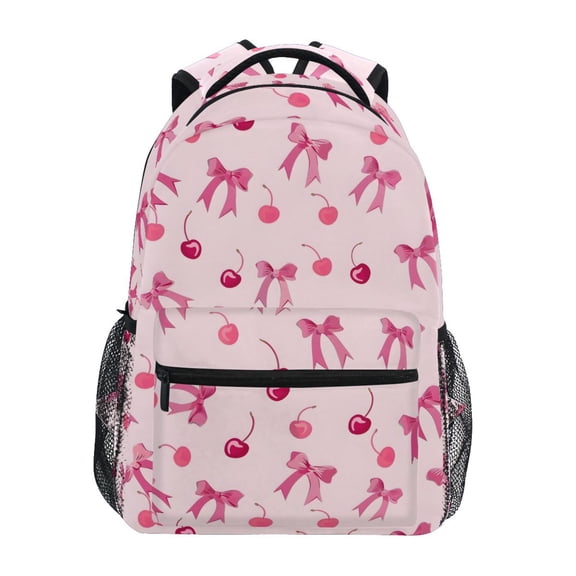 ALAZA Bows and Cherry Pattern School Backpack Elementary Bookbag Laptop Bags Travel Daypack