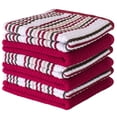 thumbnail image 5 of Craftsworth 100% Cotton Kitchen Towel, 15x26-Pack of 6, Stripe Red Combo, 5 of 6
