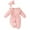 Pink, variant on Splozh Baby Girl Coming Home Outfit Baby Girl Cotton Linen Romper Lace Bow Jumpsuit Clothes Baptism Outfit Sleep and Play Yellow,6-12 Months