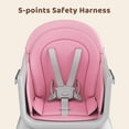 thumbnail image 5 of AILEEKISS 8-in-1 Baby High Chair, Toddler Booster Seat with Dishwasher-Safe Tray, Pink Grey, 5 of 12
