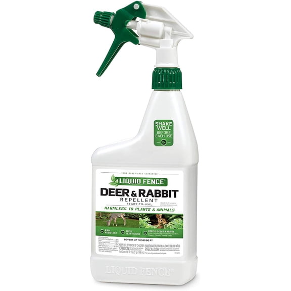 Liquid Fence Deer & Rabbit Repellent Ready-To-Use, 32-Ounce, 6-Pack