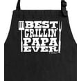 thumbnail image 2 of ThisWear Best Grillin Papa Ever Funny Apron for BBQ Grilling Two Pocket Apron Black, 2 of 7