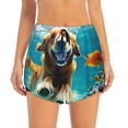 thumbnail image 2 of Hirioo Dog Underwater Adventure for Women's Double Layer Athletic Shorts High-Performance Gym Shorts with Inner Pocket, Elastic Waistband-Large, 2 of 7