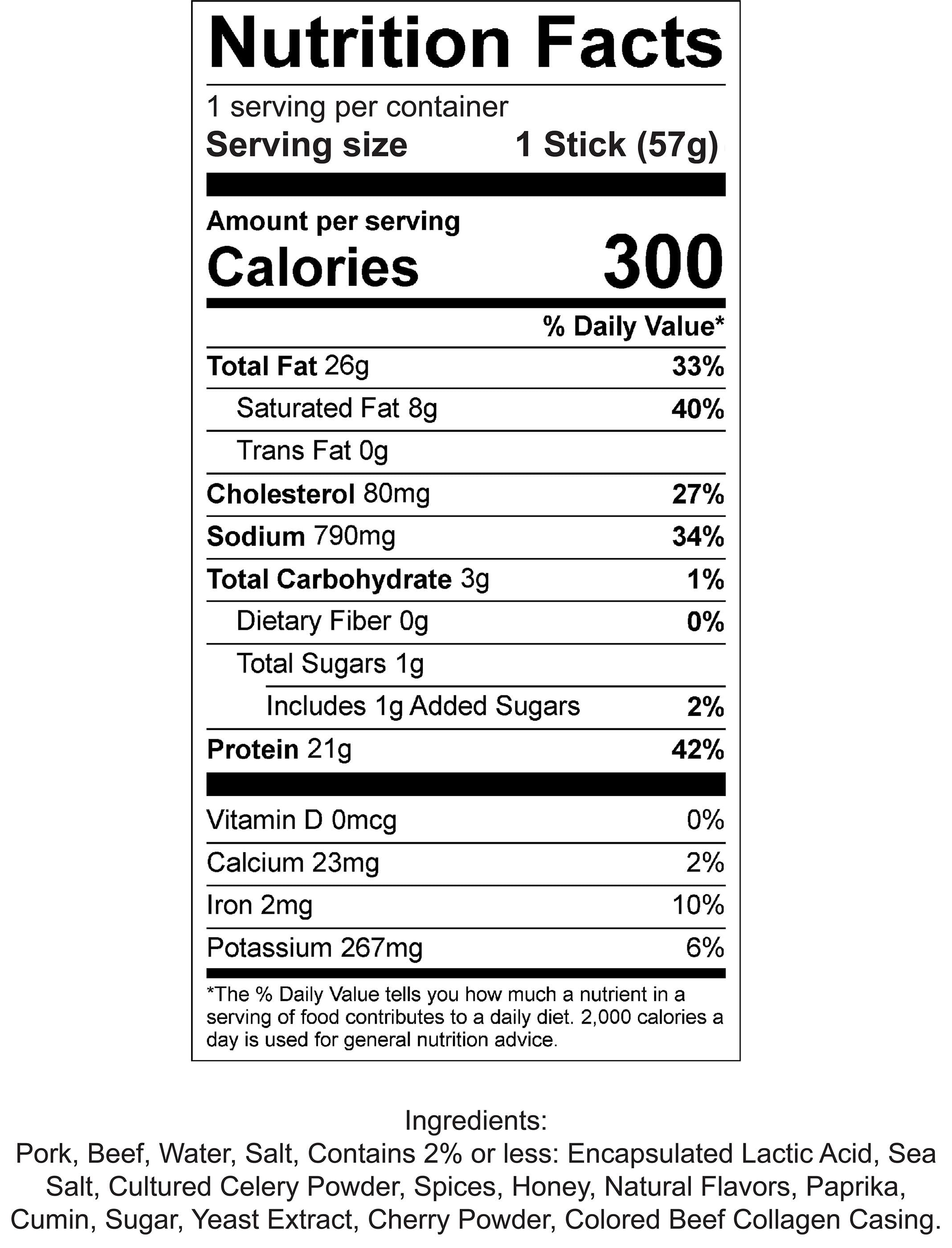 Hero Jerky Meat Sticks Classic Blend Pack of 20 – Premium Pork & Beef Meat Sticks, Gluten-Free, High Protein Snacks 2 Ounces Each, 21 Grams of Protein