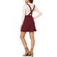 thumbnail image 3 of Falda de tirantes ajustables con volantes para mujeres INSPIRE CHIC, mini falda XL en burdeos, 3 of 7