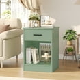 thumbnail image 3 of Homfa Nightstand with Drawer，2 Tier Modern Night Stand Side Table for Bedroom Living Room, Green, 3 of 7