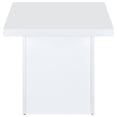 thumbnail image 5 of Devar Square Engineered Wood Side End Table White High Gloss, 5 of 8