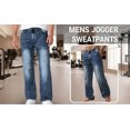thumbnail image 3 of qucoqpe Jeans for Men Men's Stretchy Straight Leg Denim Pants Trendy Casual Multi-Pocket Jeans Navy S, 3 of 6