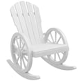 thumbnail image 1 of Patio Wooden Rocking Chair, Wagon Outdoor Rocker Chair, White, 1 of 10