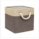 thumbnail image 1 of Cesta de almacenamiento plegable, 1 paquete, cesta de almacenamiento plegable con asas de transporte de algodón resistente para estante, armario, guardería, hogar, oficina, organización de 13 pulgadas, 1 of 7