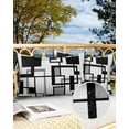 thumbnail image 2 of Pack of 2 Outdoor Pillow Covers, Geometric Black White and Gray Line Waterproof Square Throw Pillowcase Cushion Decorative Pillow Covers for Couch Patio Tent, 20x12 in, 2 of 6