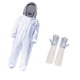 thumbnail image 4 of Traje de apicultura con guantes, protección total, velo de esgrima desmontable, capucha completa, 4 of 9