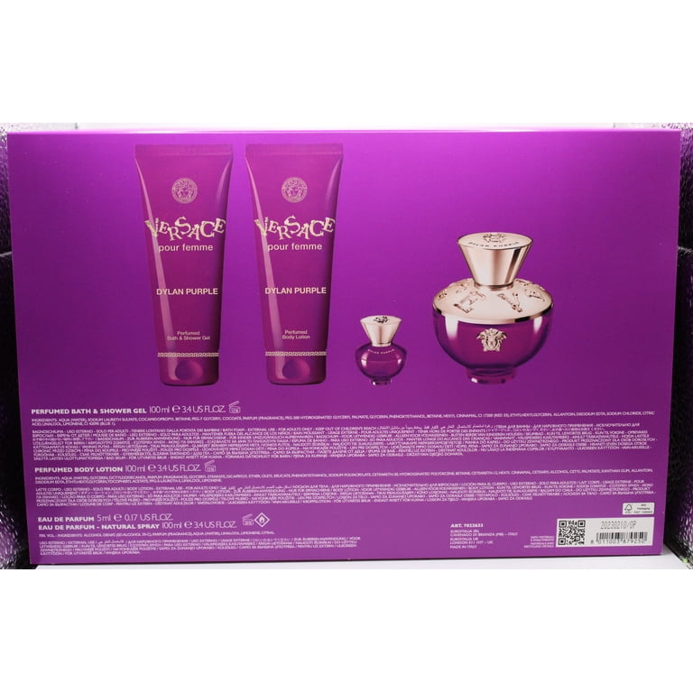 Versace Dylan Purple 4 Pc Women's Perfume Gift Set - Eau De Parfum