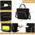 thumbnail image 3 of Loncheras para Mujer y Hombre, Bolsa de Almuerzo Térmica de Gran Capacidad, Impermeable y a Prueba de Fugas, Reutilizable con Correa, para Oficina y Picnics (Negro), 3 of 4