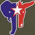 thumbnail image 3 of CafePress - Republican Democrat Dark T Shirt - Men's Classic Graphic Cotton T-Shirt, 3 of 4