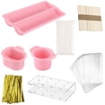 thumbnail image 2 of 8 Pcs Cakesicle Mold Set, Cake Pop Mold with 9.3 in Tray and 12-Hole Acrylic Stand, Complete Baking Tools Kit Including 5.9 in Sticks, Bags and Ties for Birthday Party Wedding Desserts, 2 of 6