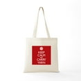 thumbnail image 5 of CafePress - Red Keep Calm And Carry Yarn Tote Bag - Unisex Canvas Tote Bag, Beige, 1-Piece, 5 of 6