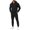 Black, variant on Track Suits Mens 2 Piece Solid Long Sleeve Zipper Hooded Sweatshirt Elastic Waist Cuffed Jogger Pants with Pockets Casual Fashion Cozy Sweatsuits
