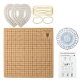 thumbnail image 1 of Macrame Board Crochet Durable Braiding Plate for Knitting Measuring Braiding 30x30cm Heart, 1 of 9