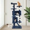 thumbnail image 2 of Bestpet 54-inch Cat Tree Tower, Standing House Cat Condo with Scratch Stay and Fun Toys, Navy Blue, 2 of 7