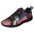thumbnail image 2 of Firefighter Veteran American Flag Us Running Shoes Sneakers Mesh Black Size 8, 2 of 5