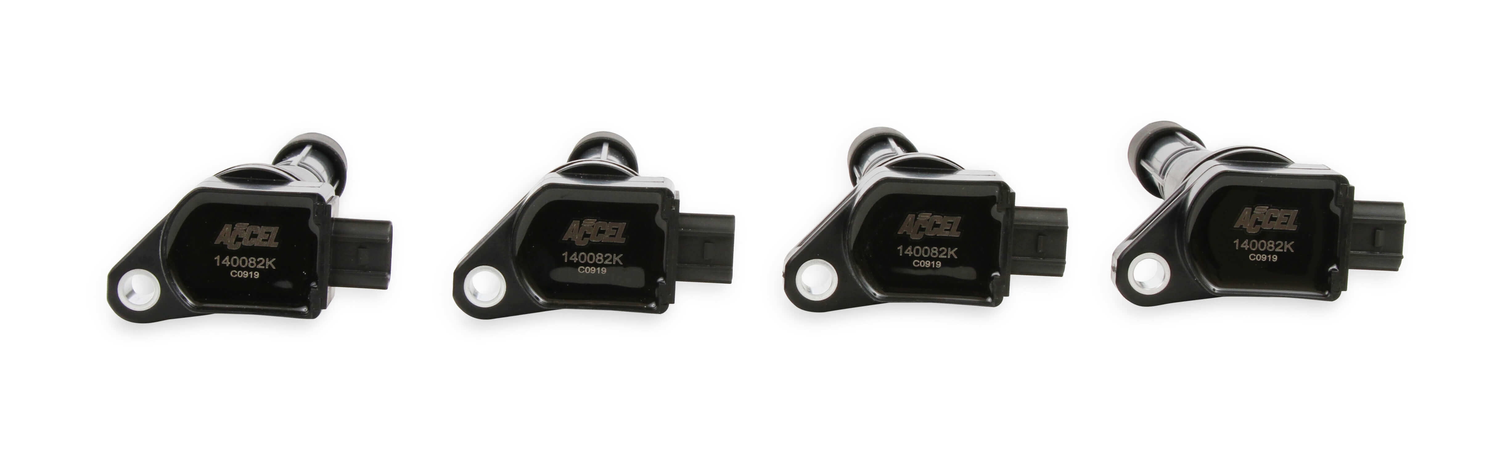 ACCEL 140082K-4 Accel Ignition Coil - 2008-2015 Honda and Acura 2.4L, 4-cylinder, Black, 4-Pack
