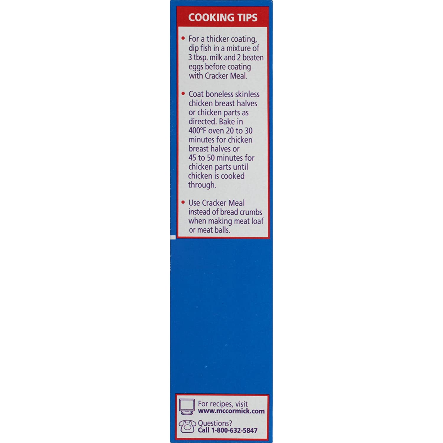 Mccormick Golden Dipt Cracker Meal Seafood Fry Mix, 10 Oz (Pack Of 8)