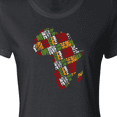thumbnail image 4 of Inktastic Black History Month Africa in Handmade Textile Fabric Women's T-Shirt, 4 of 5