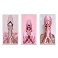 thumbnail image 2 of Designart "Namaste Mudra Retro Glamour and Spirituality II" Hinduisim Framed Wall Art Set Of 3 - Pink Traditional Frame Gallery Wall Set For Home Decor, 2 of 6