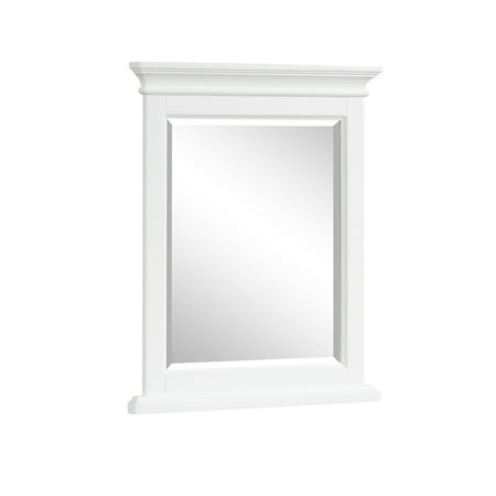 eviva Britney 24  x 30  Rectangular White Wooden Framed Mirror