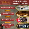 thumbnail image 6 of Paelluxe 18 Inch Paella Pan 12 Servings - Enamelled No Rust Easy to Clean Steel Pan Propane - Gas Burners for Cooking - Indoor & Outdoor Cooking Skillet - Cacerola Paellera Sarten - Mother's Day Gifts, 6 of 8
