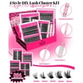thumbnail image 2 of Kit de Pestañas Postizas en Racimos MilyBest 864 piezas Curl D, 2 of 9