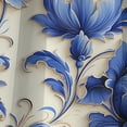 thumbnail image 4 of Designart "Elegant Victorian Frames: Blue Ornamental Design II" Floral Blackout Curtain Single Panel, 4 of 4