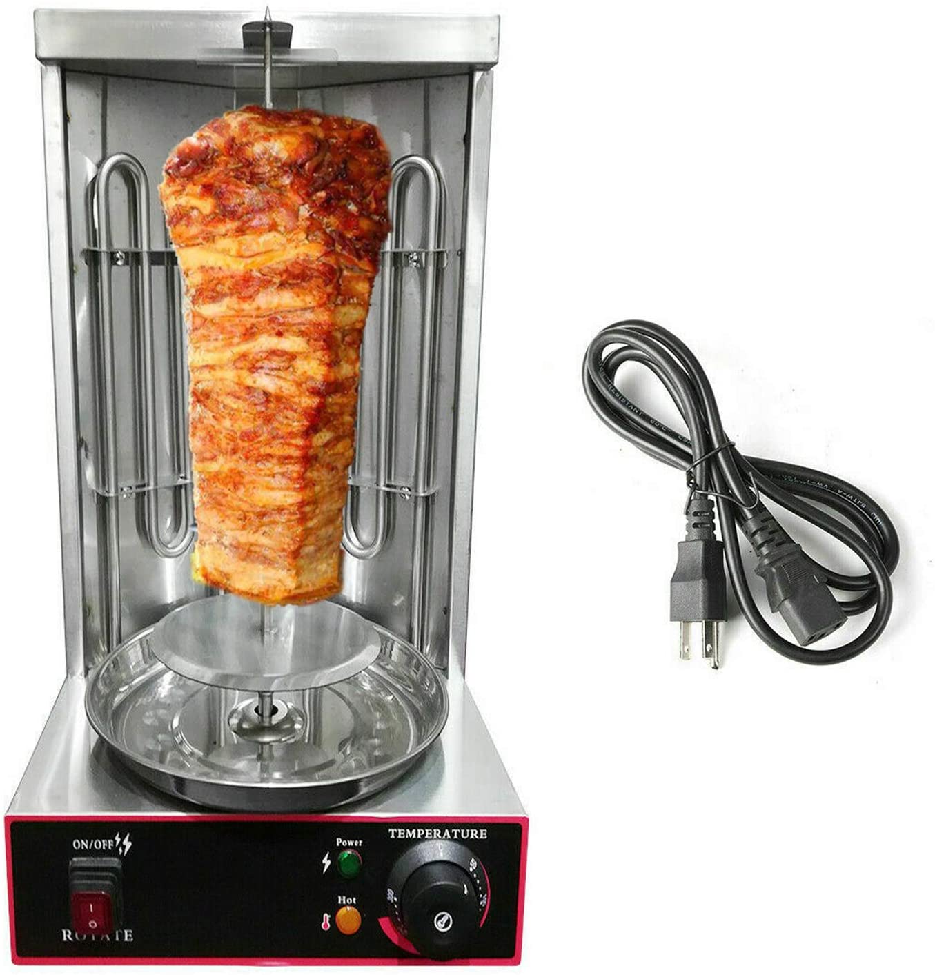 TFCFL Stainless Steel Rotating Kebab Maker Machine Barbecue Electric Heating Barbecue Grill Rotisserie Oven Automatic Rotating Machine Barbecue Oven - image 2 of 6