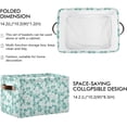 thumbnail image 3 of FREEAMG Vintage Floral with Small White Flowers Storage Basket, Durable Canvas Organizer With Handles Large Collapsible Storage Bins Boxes for Home Office - 2 Pack, 3 of 7
