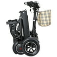thumbnail image 6 of Bangeran Wide Seat Electric Motorized Compact Scooter Rides Up To 25 MILES, Foldable Portable Heavy Duty 300 lbs Capacity - Matte Black, 6 of 8