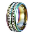 thumbnail image 3 of Xihbxyly Anillo de Moda, Joya con Diseño de Doble Diamante, Elegante Accesorio de Aleación, Perfecto para Uso Diario, Ocasiones Especiales, Regalo de Moda para Mujer., 3 of 7