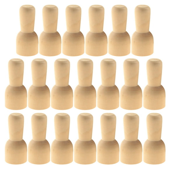 MERRYHAPY 20 Pcs DIY Craft Wood Decoration Light Brown Kids Craft Kit for Cafe Shop Display