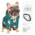 thumbnail image 3 of Fotbe Love Dog Print Small Dog Sweater Hoodies Pet Grey Hooded Soft Fleece Sweatshirts with Pocket Fall Winter Puppy Cat Sweaters Warm Clothes-Small, 3 of 7
