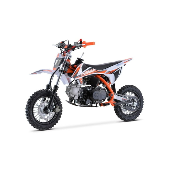 Trailmaster TM11 Dirt Bike 110cc Automatic Great Kids Bike, high Performance 110cc 4 Stroke 6 hp Engine, 24" inch seat 10 inch Rims (Multiple Color Options) (Orange)