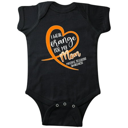 

Inktastic I Wear Orange for my Mom Multiple Sclerosis Awareness Gift Baby Boy or Baby Girl Bodysuit