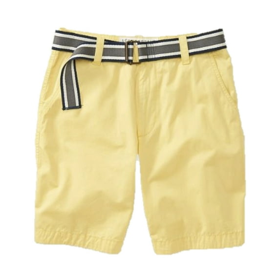 Aeropostale Mens Casual Flat Front Solid Colored Shorts Light Yellow 27