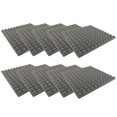 thumbnail image 1 of 10pcs Soundproof Foam Studio Acoustic Foam Sound Absorption Treatment Panel Grey, 1 of 5