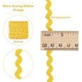 thumbnail image 2 of 27yard/25m Rick Rack Trim Ribbon Light Orange Wave Sewing Bending Fringe Trim 5mm/0.2 inch for DIY Sewing Crafts Wedding Bridal Dress Embellishment Party Decoration Gift Wrapping Supplies DIY, 2 of 9