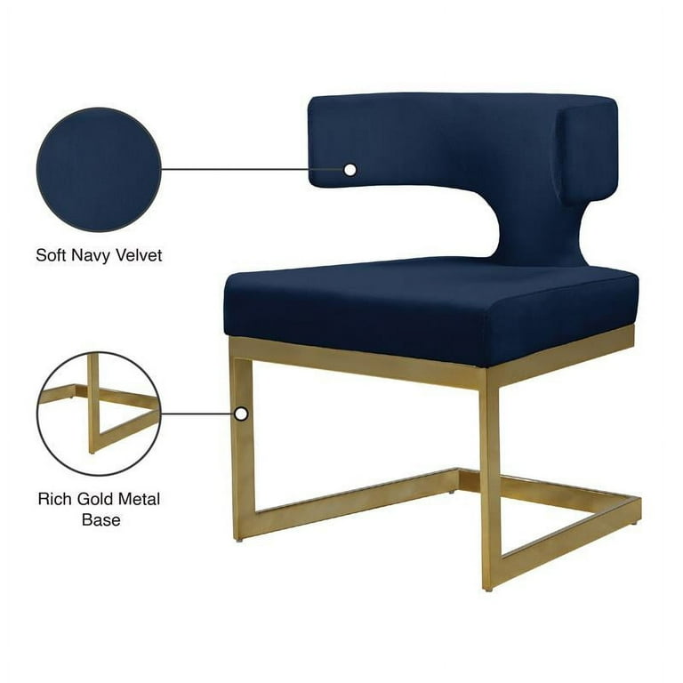 Meridian Furniture Alexandra Velvet Dining Chair - Gold Meridian Furniture Alexandra Velvet Dining Chair - Gold
