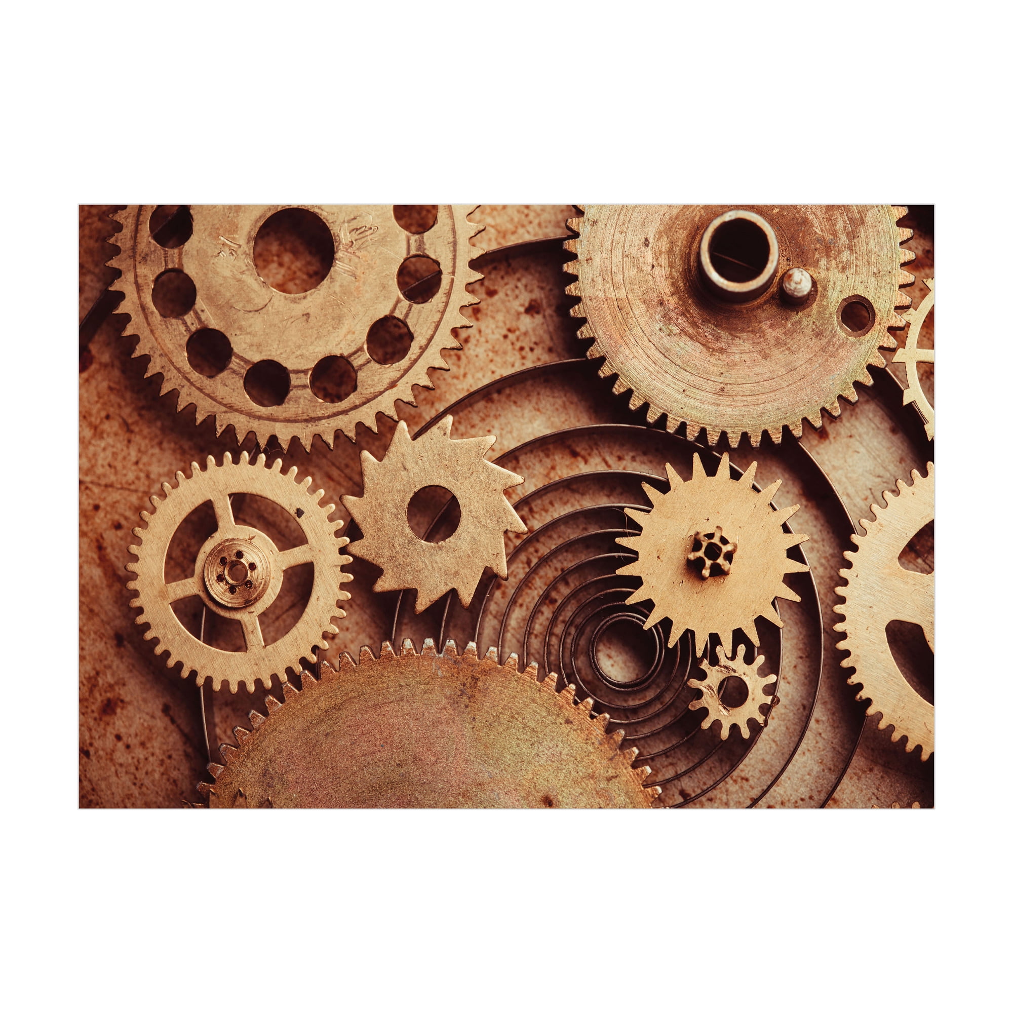 Ambesonne Industrial Jigsaw Puzzle, Clocks Gears, HeirloomQuality Fun