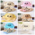 thumbnail image 7 of Rabbit Ear Sunshade Straw Hat Children Sun Hat Summer Sunscreen Ear Moving Bunny Hat Cosplay Party Holiday Hats 4-12 Years (beige), 7 of 7